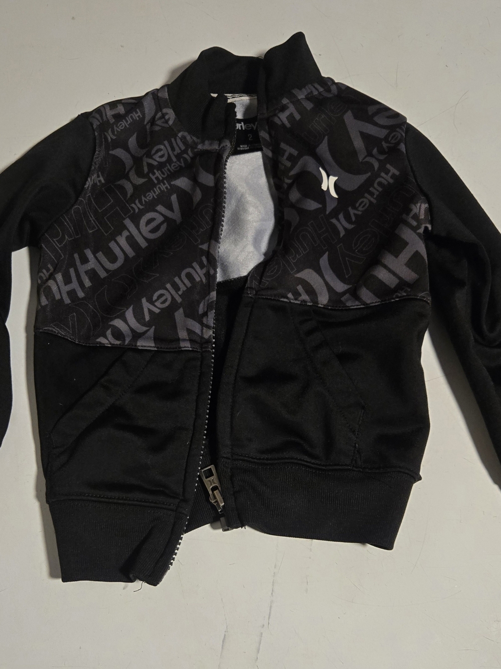 Hurley Kids Black Logo Track Jacket